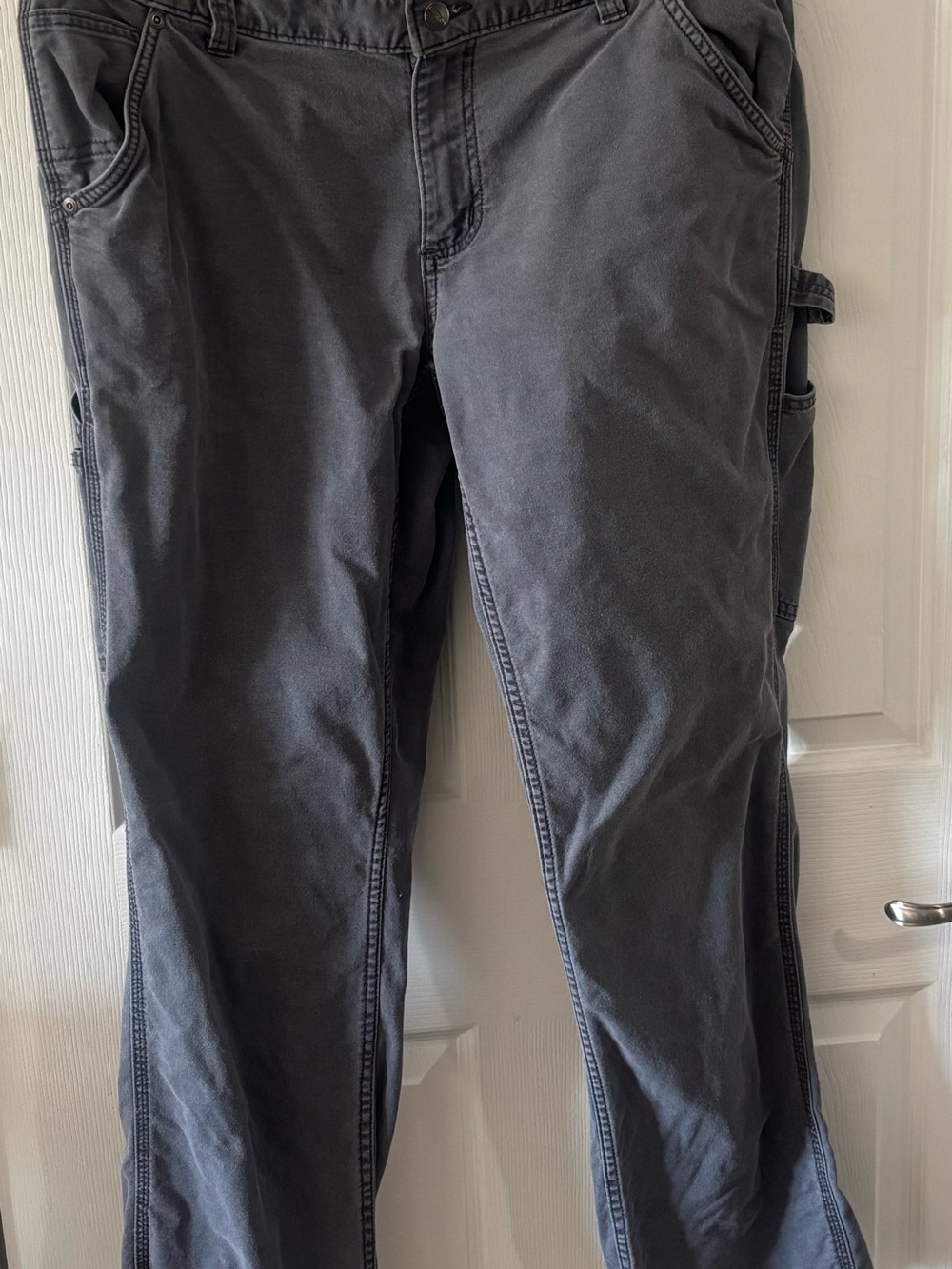 Carhartt women’s 16 Straight leg Gray Work Jeans